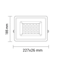 LED SMD prožektors 50W 2800K 4250lm IP65, balts (OPTONICA)