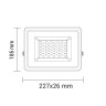 LED SMD prožektors 50W 2800K 4250lm IP65, balts (OPTONICA)