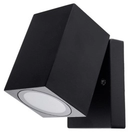 Āra sienas lampa GU10 IP54, melns alumīnijs (OPTONICA)