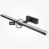 LED spoguļa/sienas gaismeklis 14W 3000K 910lm, melna (OPTONICA)