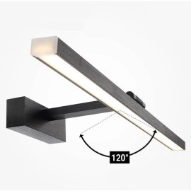 LED spoguļa/sienas gaismeklis 14W 3000K 910lm, melna (OPTONICA)