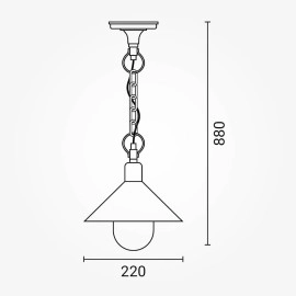 Āra sienas/dārza lampa E27 IP44, melns alumīnijs (OPTONICA)