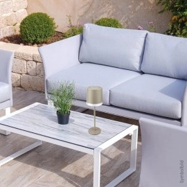 Uzlādējama galda lampa, 2,5W, 280 lm, 3000K–6000K, IP54, bēša (OPTONICA)