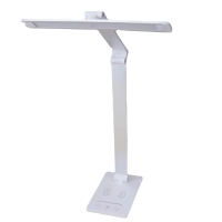 LED galda lampa ar bezvadu uzlādi, 7W, CCT 3000/6000K, 380 lm, IP20 — balta (Optonica)