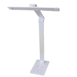 LED galda lampa ar bezvadu uzlādi, 7W, CCT 3000/6000K, 380 lm, IP20 — balta (Optonica) LED galda lampa ar bezvadu uzlādi, 7W, CCT 3000/6000K, 380 lm, IP20 — balta (Optonica)