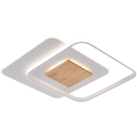 LED griestu lampa CCT 60W, balts+koks, dimmējama, ar pulti (Optonica)