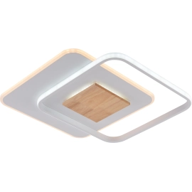 LED griestu lampa CCT 60W, balts+koks, dimmējama, ar pulti (Optonica)