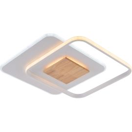 LED griestu lampa CCT 60W, balts+koks, dimmējama, ar pulti (Optonica)