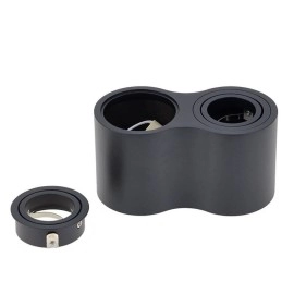 Virsapmetuma griestu spots 160 × 80 × 85 mm, 2×GU10, melns (OPTONICA)