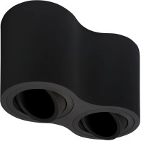 Virsapmetuma griestu spots 160 × 80 × 85 mm, 2×GU10, melns (OPTONICA)