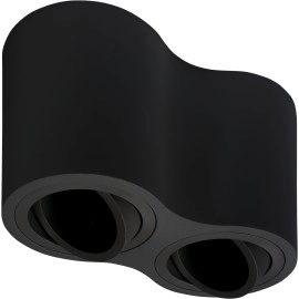 Virsapmetuma griestu spots 160 × 80 × 85 mm, 2×GU10, melns (OPTONICA)