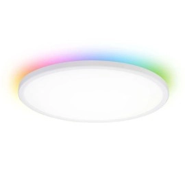 LED griestu lampa, balts korpuss, CCT+RGB, 32W, 2560 lm, 120° – dimmējama (Optonica)