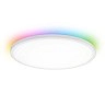 LED griestu lampa, balts korpuss, CCT+RGB, 32W, 2560 lm, 120° – dimmējama (Optonica)