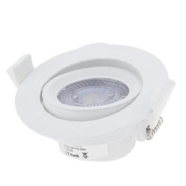 Iebūvējams 7W LED gaismeklis, 2700K, 525 lm, 50°, Ø90×40 mm – rotējams (Optonica)
