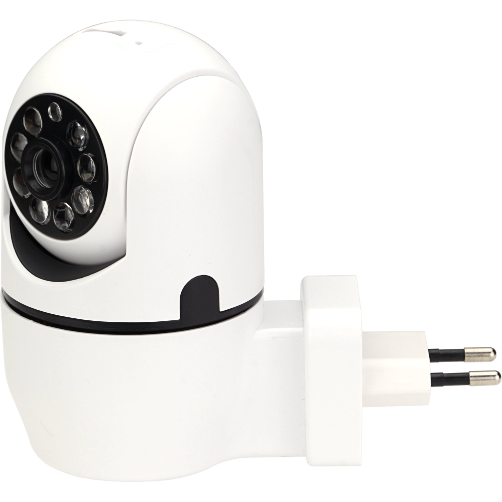 Wi‑Fi viedkamera ar EU kontaktligzdas spraudni, HD, 360°, balta (Optonica)