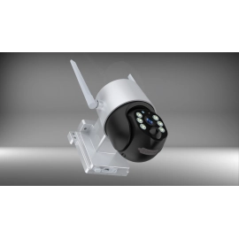 4 MP Wi‑Fi saules paneļa IP kamera ar akumulatoru, IP65, balta (Optonica)