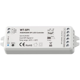 SPI LED kontrolieris Tuya, 5–24V DC, RGB/RGBW, RF 2,4G, IP20 (Optonica)