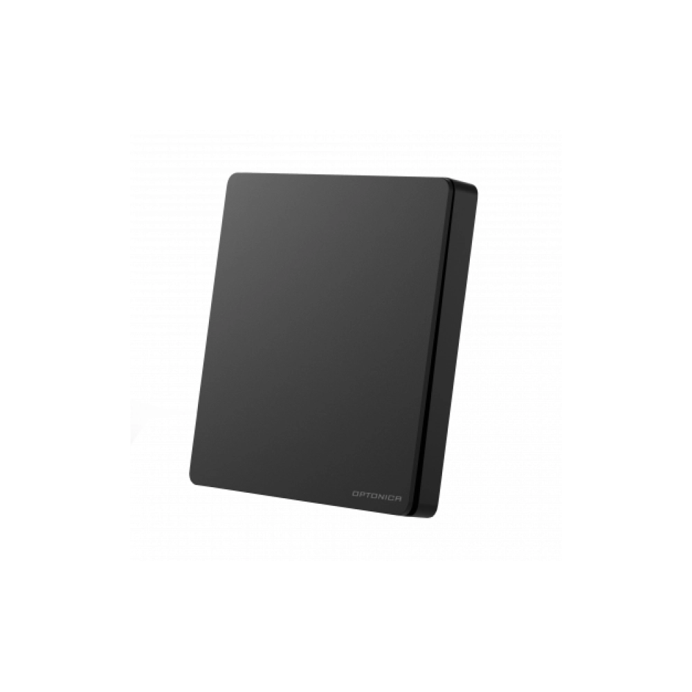 Kinetic Wi‑Fi slēdža komplekts ar 1 taustiņa bezvadu slēdzi un kontrolieri, melns, TUYA, 433 MHz, IP44/IP20 (Optonica)