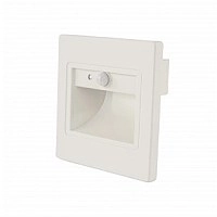LED pakāpienu gaismeklis 1W, 80lm, 3000K, IP20, balts ar PIR sensoru (Optonica 7559)