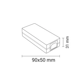 LED barošanas bloks 24W 12V 2A, plastmasas, IP20 (Optonica)