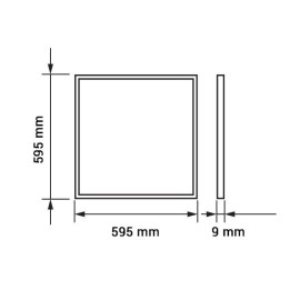 LED panelis, 60x60cm, 40W, 4800lm, IP20 - komplektā ar draiveri