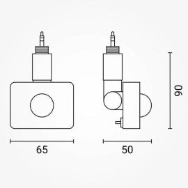 Prožektora kustību sensors ar regulējumiem Easy Fix IP65 melns (SKU 5981–5984) (OPTONICA)