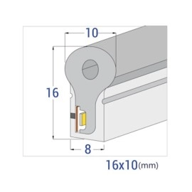 Dimmējams LED Neona fleksibls gaismeklis, 8.5W/m, 230V, IP65, dažādās krāsās