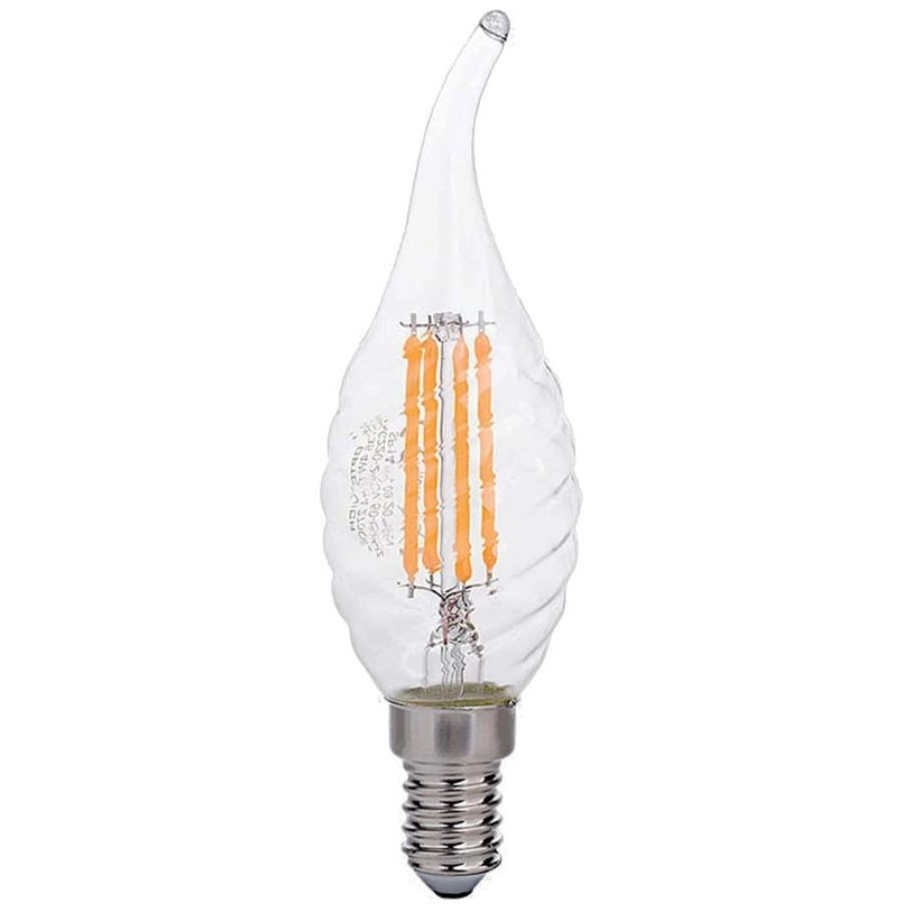 E14 LED spuldze Filament sveces forma C35 4W 2700K 400 lm 300° (OPTONICA)