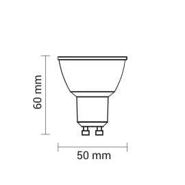 GU10 LED spuldze COB 6W 2700K 480lm 50°, sudraba (OPTONICA)