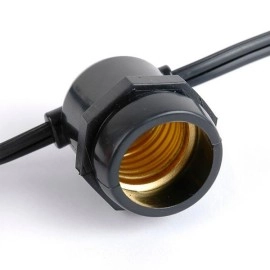 15m gara - IP44, gaismu virtene, 15x E27 cokoli - spuldzes nav iekļautas