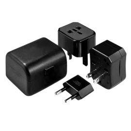 Universāls ceļojumu adapteris, visi standarti, melns (Optonica)