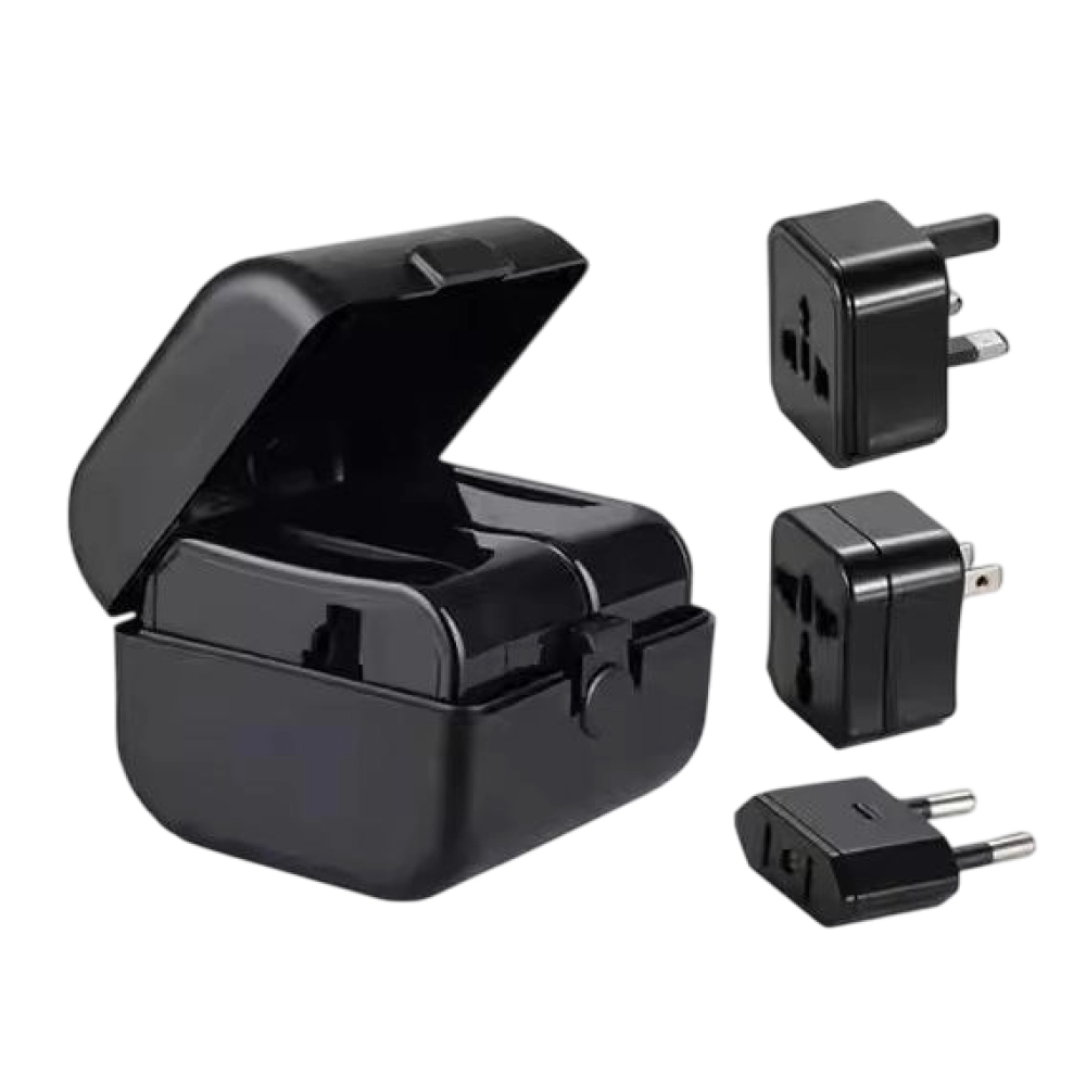 Universāls ceļojumu adapteris, visi standarti, melns (Optonica)