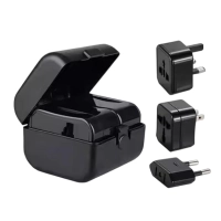 Universāls ceļojumu adapteris, visi standarti, melns (Optonica)