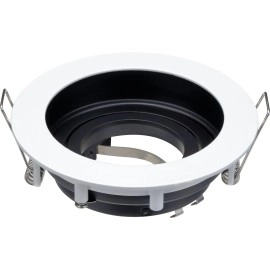 Spot gaismeklis GU10, alumīnijs, balts/melns, max 35 W (Optonica)