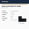 Leņķa savienotājs 1F sliežu sistēmai melns (Optonica 5160)