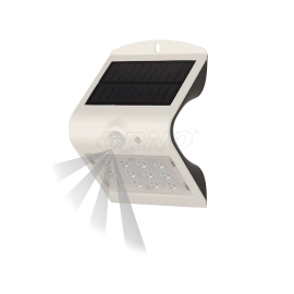 1.5W, 190lm + 30lm LED gaismeklis ar saules paneli un sensoru, 4000K, IP65, bez vada