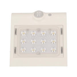 1.5W, 190lm + 30lm LED gaismeklis ar saules paneli un sensoru, 4000K, IP65, bez vada