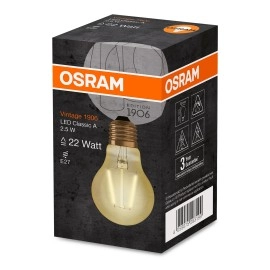2.5W, E27, Vintage, LED spuldze, 1906, 2400K, Osram Ledvance 2.5W, E27, Vintage, LED spuldze, 1906, 2400K, Osram Ledvance