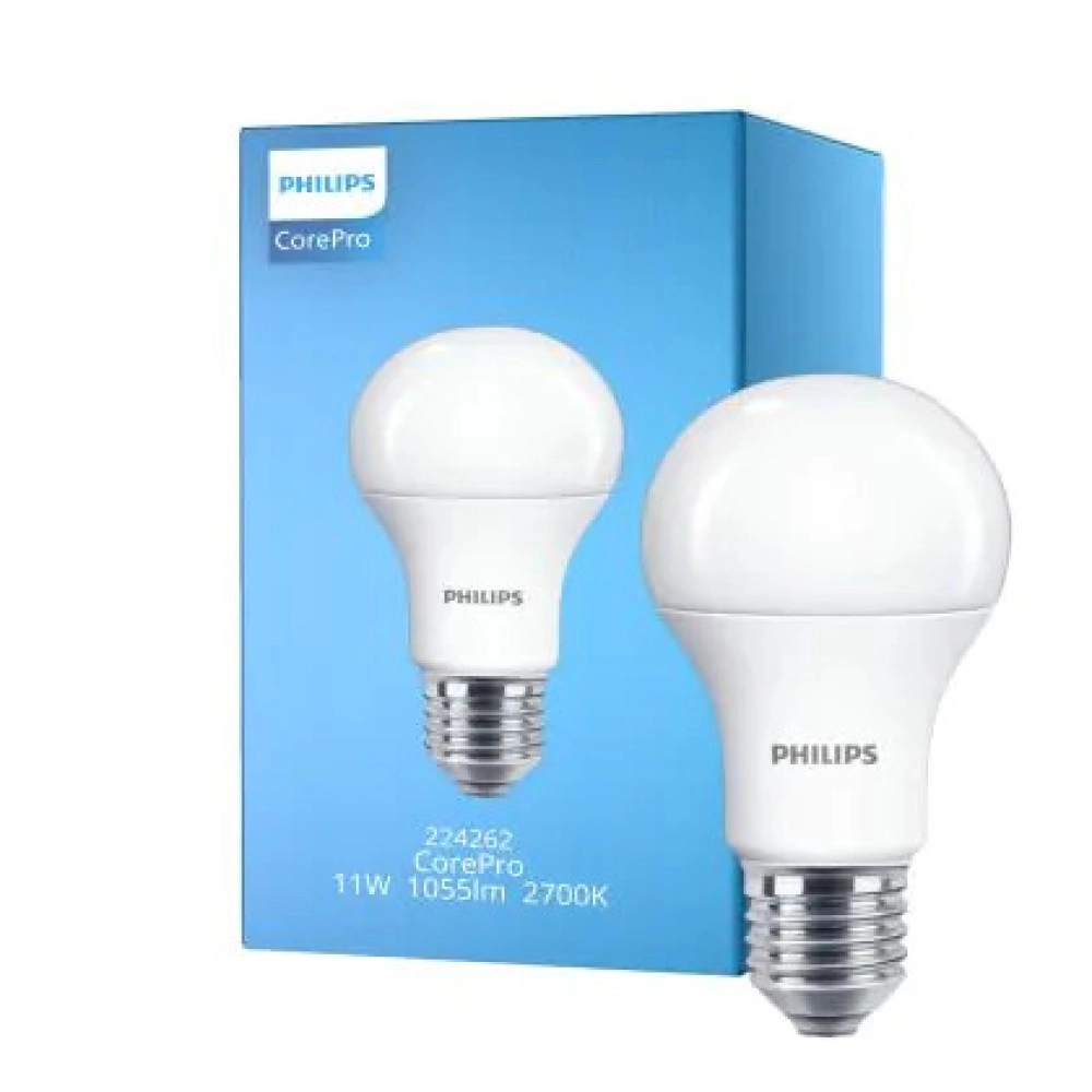 Philips CorePro LED spuldze E27 A60, 11W, 1055lm, 2700K