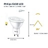 GU10 LED spuldze, 4,7W, 380lm, 2700K, 36°, nedimmējama (Philips)