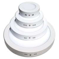 24W, LED gaismas panelis, 1600Lm, 120°, IP20, apaļš - virs apmetuma