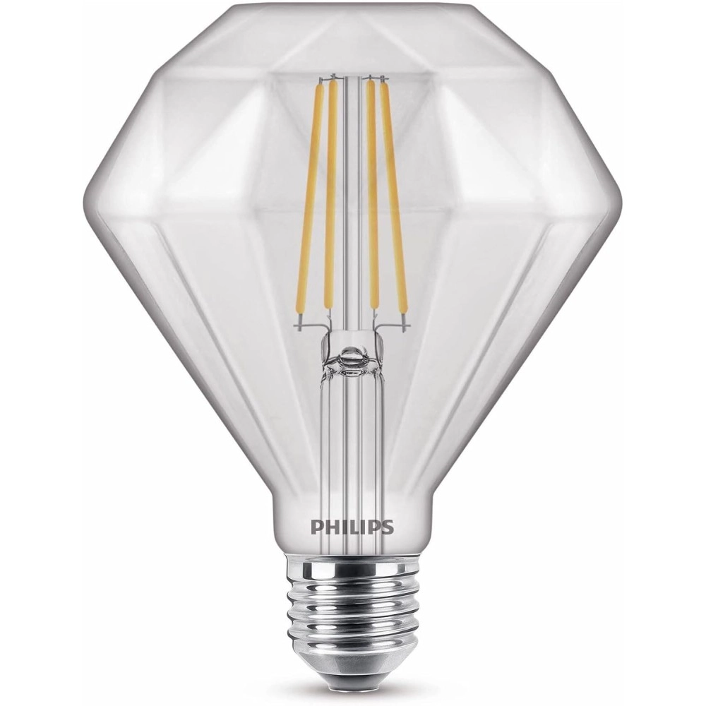 Dimanta formas E27, 5W, 2700K, 500lm, dimmējama, caurspīdīga LED spuldze