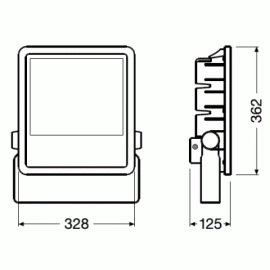 200W OSRAM LEDVANCE® LED prožektors 4000K, IP65, melns - 4058075001190