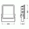 200W OSRAM LEDVANCE® LED prožektors 4000K, IP65, melns - 4058075001190