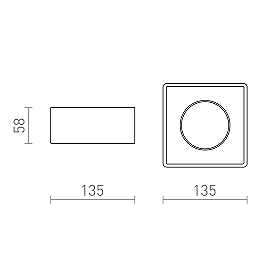 FRAM SQ virsapmetuma ģipša gaismeklis GX53 7W (Rendl Light Studio R14165)