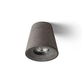 Rendl VOLCA tumša granīta betona griestu lampa GU10 5W R13795