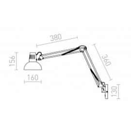 ANTE lokana sienas lampa, 1x E27