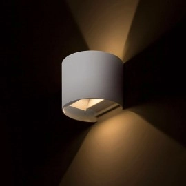 TITO R DIMM āra sienas lampa balta, LED 2x3W 3000K (Rendl)