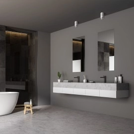 Vannas istabas griestu gaismeklis LOLA 88, 1×GU10, IP54, melns (Rendl light studio)