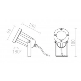 HEAVY DUTY āra gaismeklis, GU10, IP65